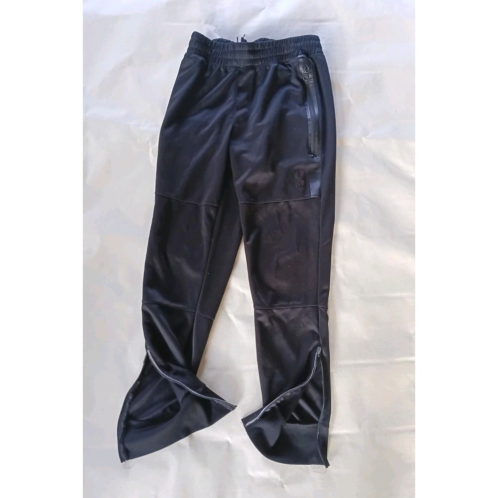 Spyder ProWeb Boys Track Pants S Small Black Double Knee 27 Inseam Zips